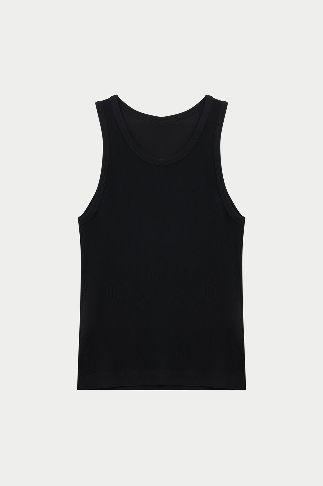 RIBBED VEST - BLACK