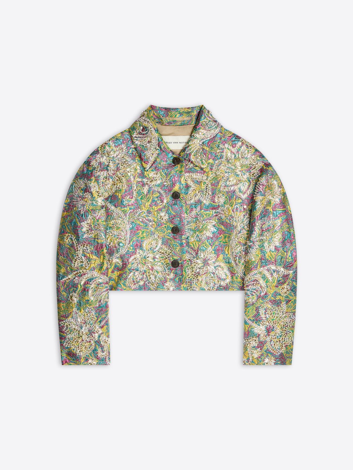 Embroidered jacquard jacket