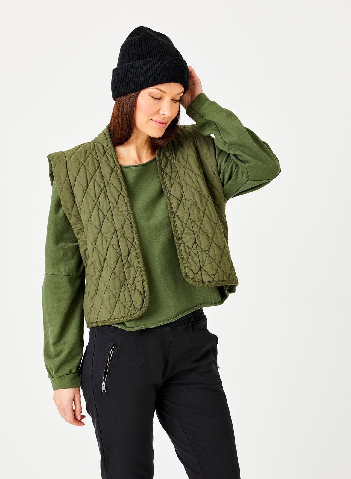 Caleb Quilted Short Waistcoat