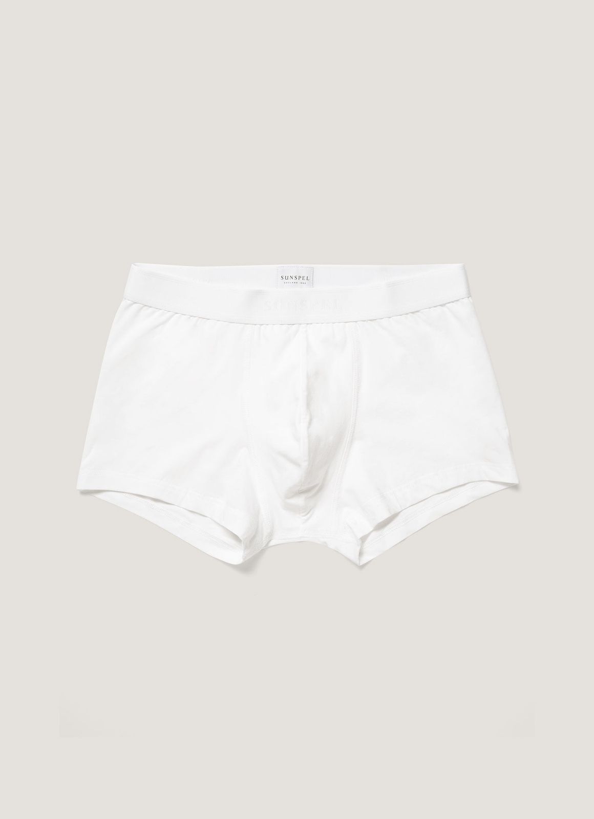 Men's Stretch Cotton Trunks in White