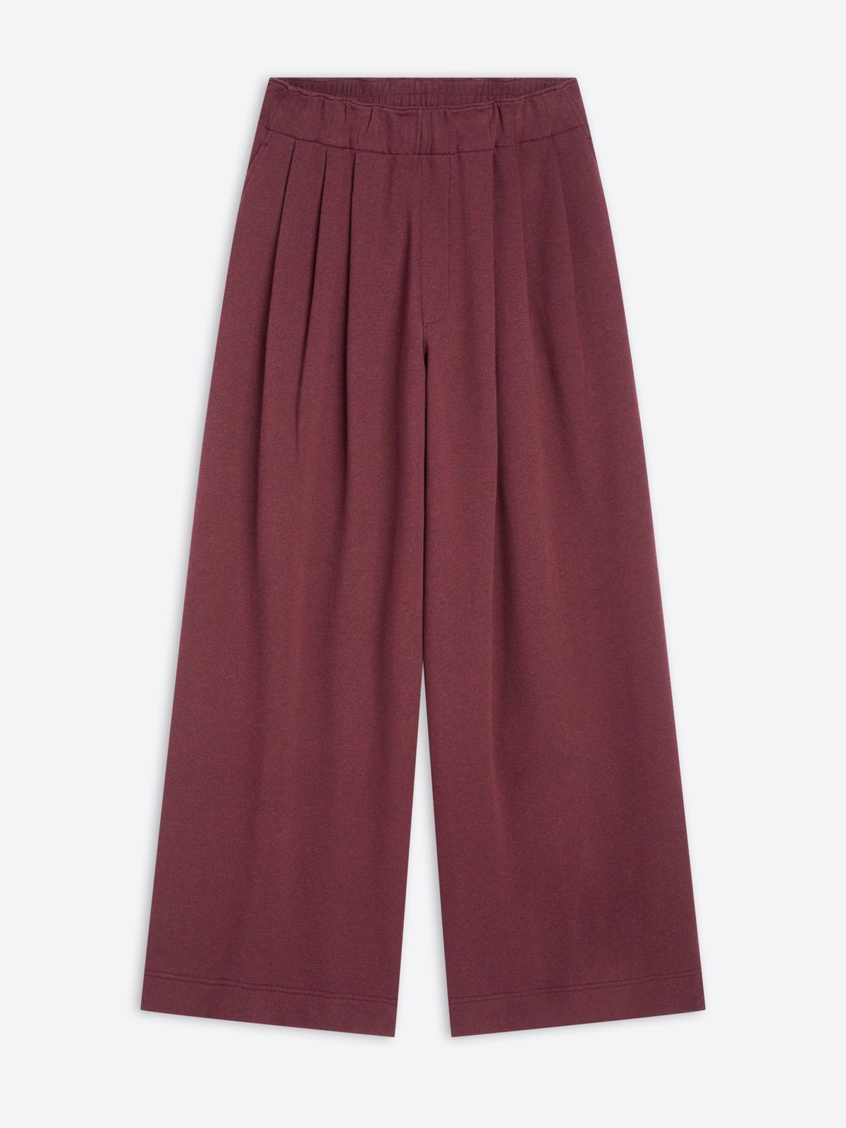 Pleated cotton sweatpants