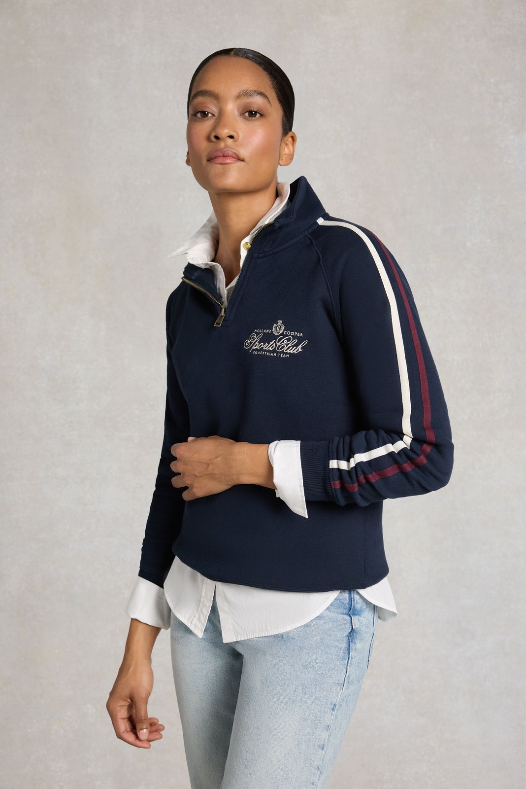 Sporting Quarter Zip Sweat (Ink Navy)