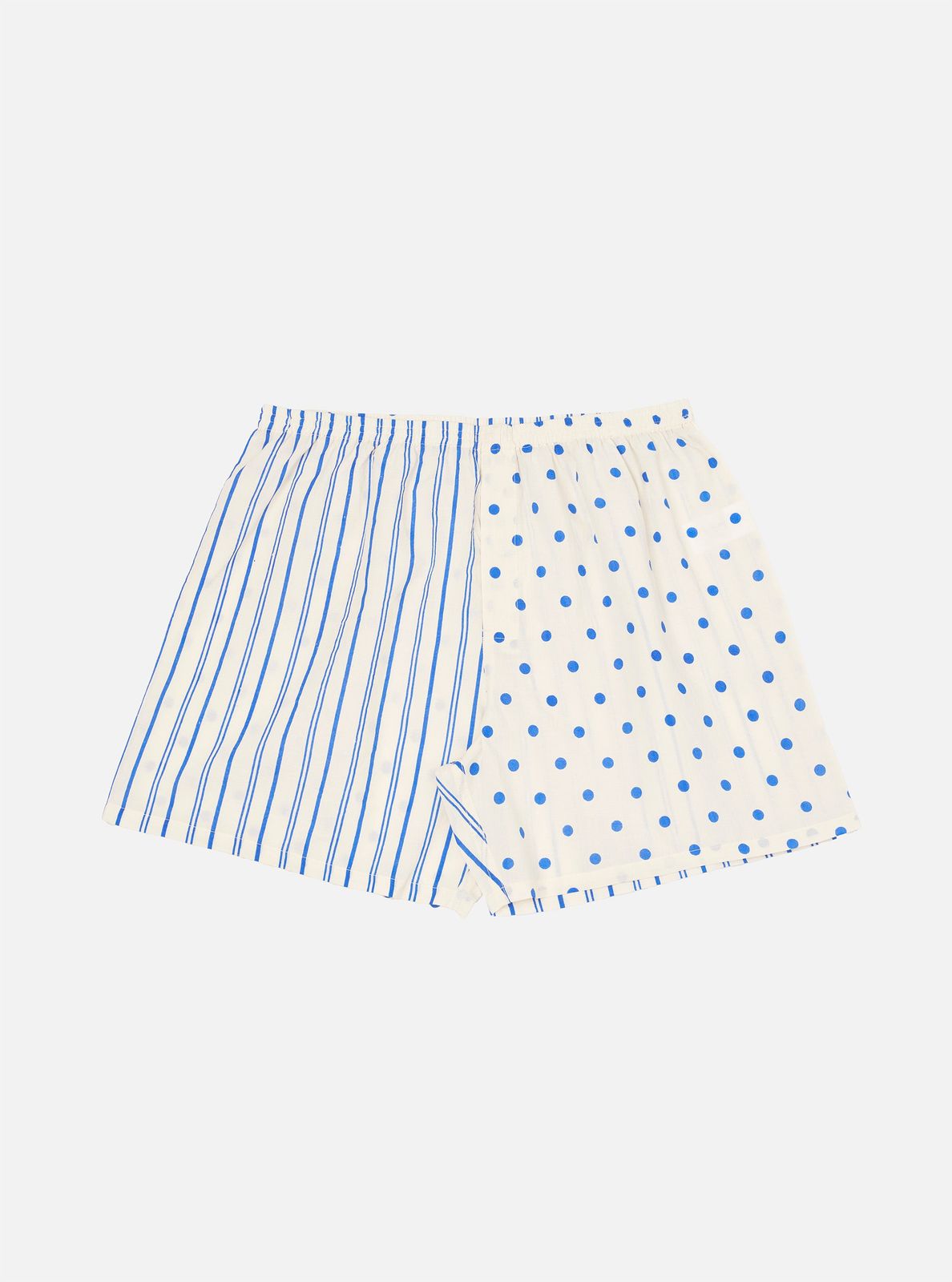 Ecru Block Dots & Stripes Boxer Short