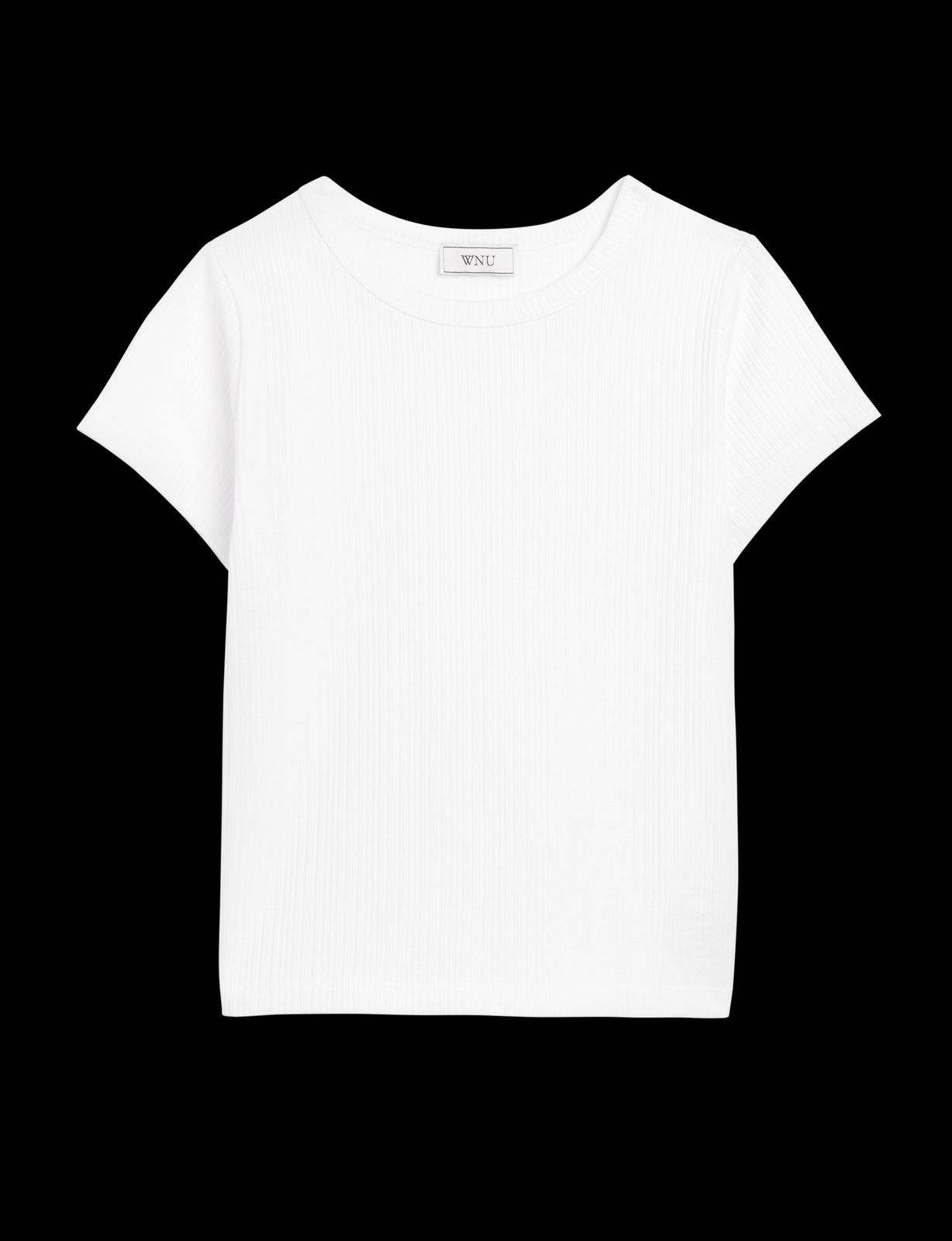 Camden Fitted T-shirt: Cotton Textured Rib, Off-white