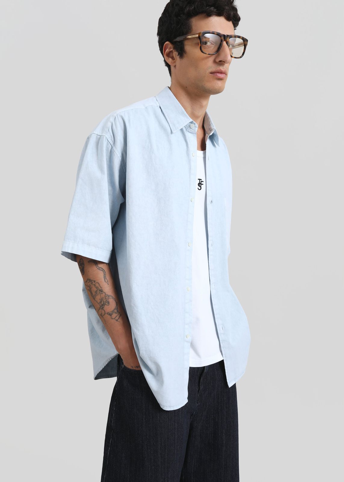 Havre Button Down Shirt - Pale Blue