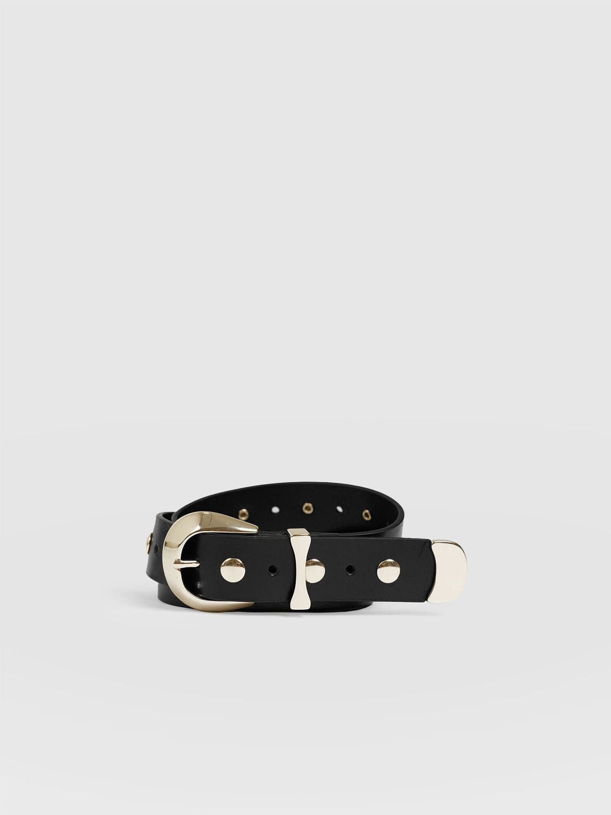 Roxie Studded Belt - Black/Gold