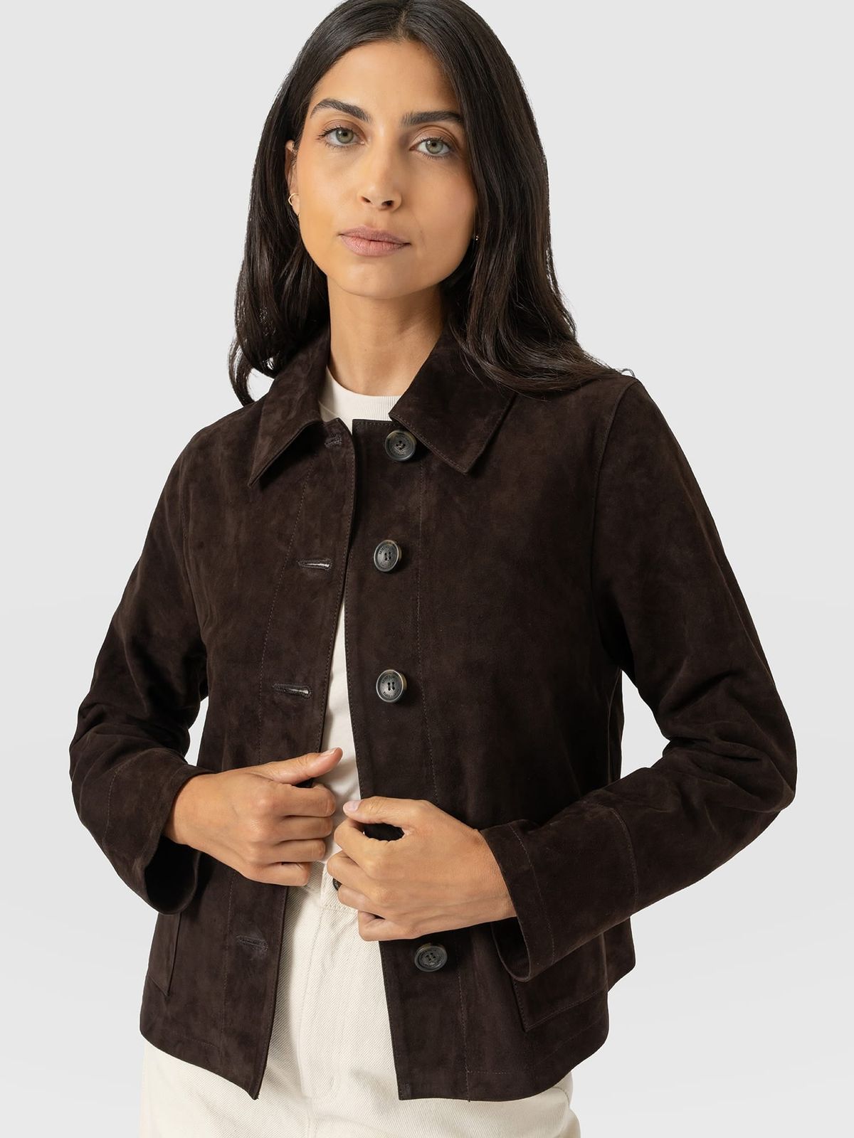 Arnette Shacket - Chocolate Suede