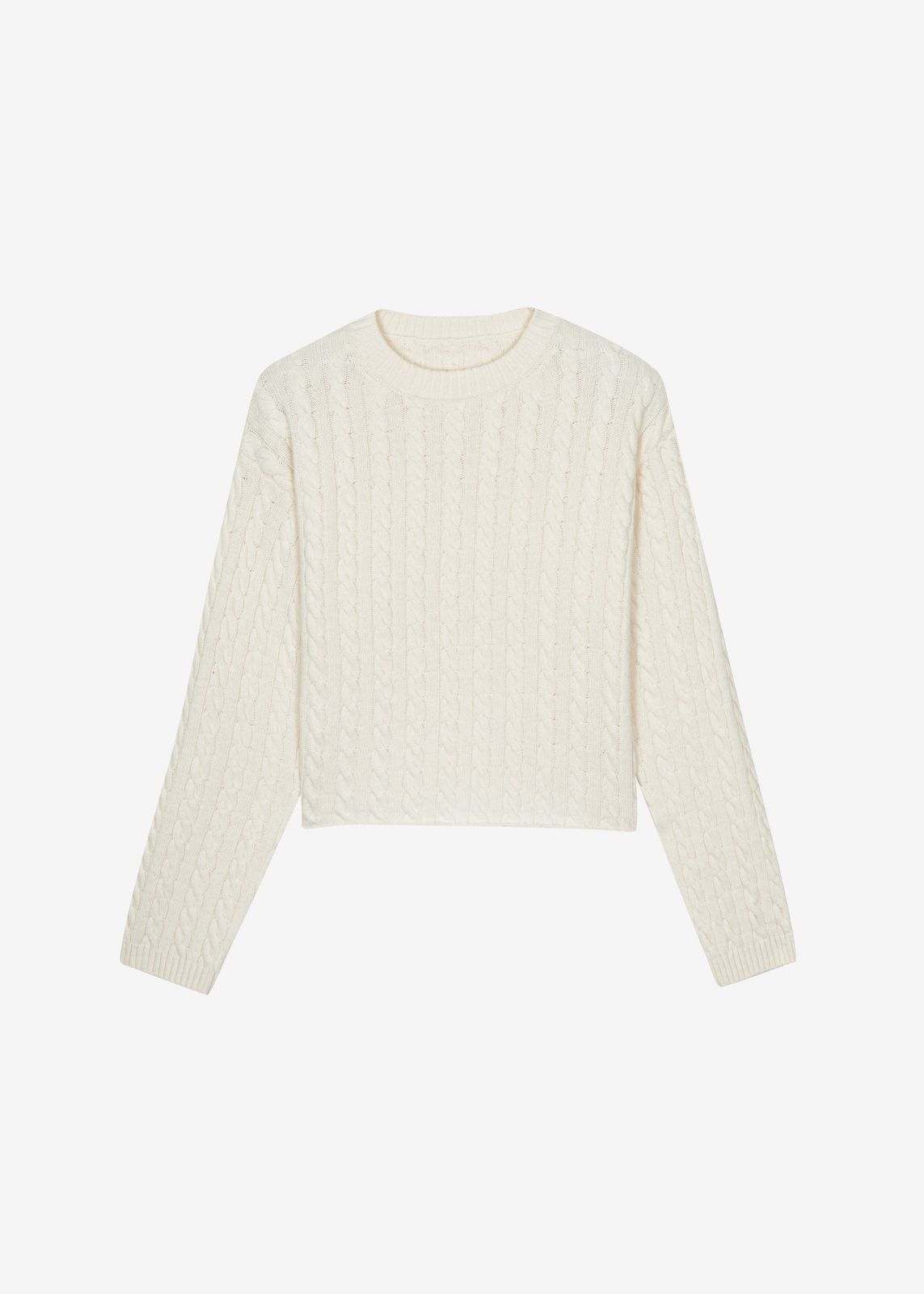 Brisbane Cropped Boxy Sweater - White