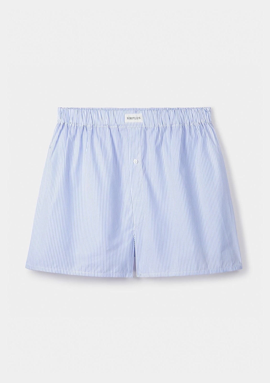 White & Blue Striped Boxer Shorts