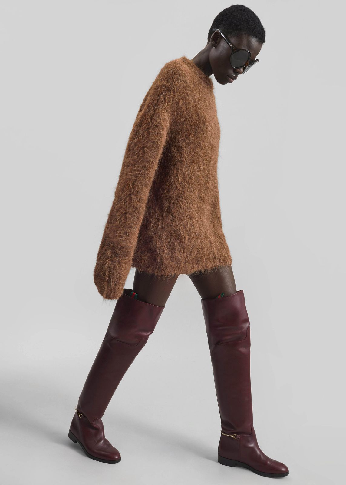 Willy Alpaca Knit Sweater - Dark Taupe