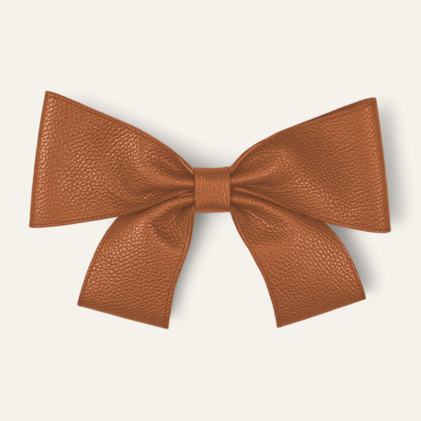 Deco Bow Classic | Pop of Colour | Tan with Silver hardware