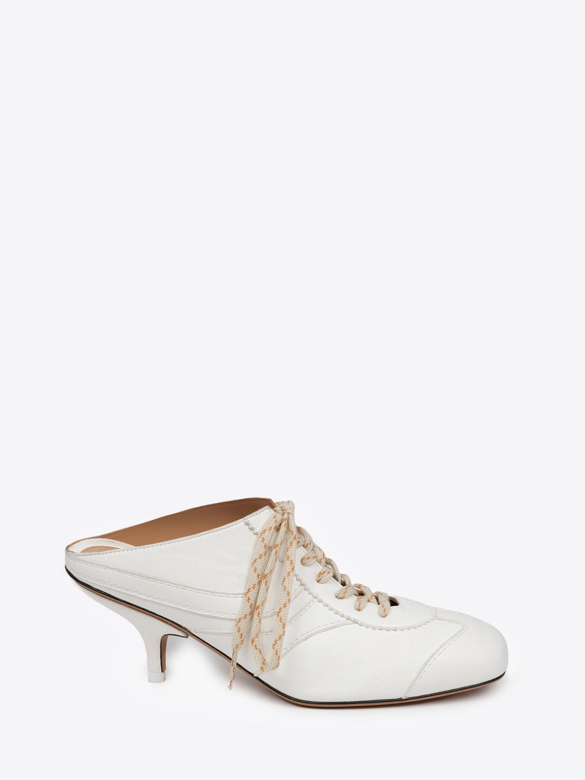 Heeled sneaker mules