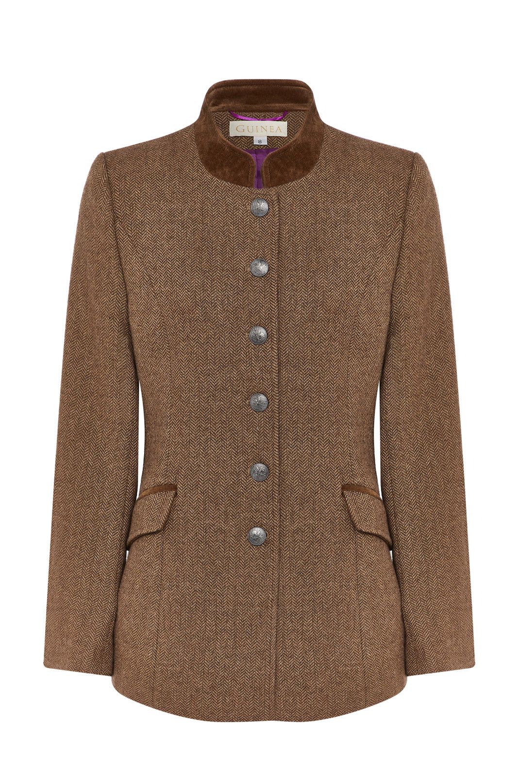 Newbury Fawn Jacket - Wool With Velvet Trims - 50% Off