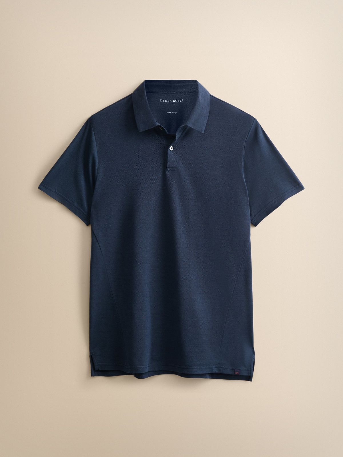 Ramsay Cotton Blend Polo Shirt Navy Blue