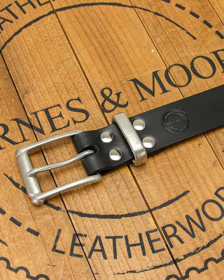 Barnes & Moore Leather Belt - Black