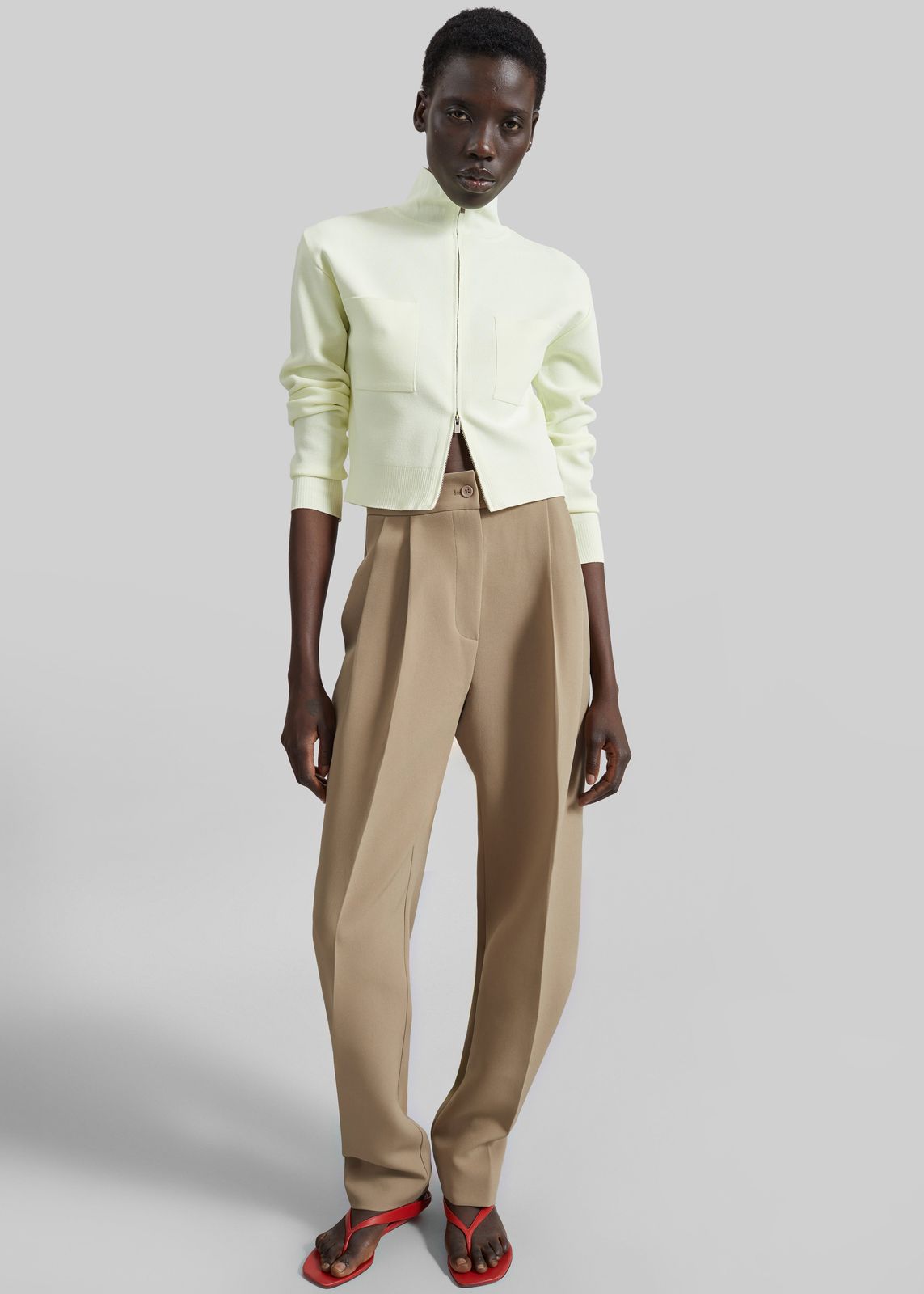 Doyer Pleated Trousers - Beige