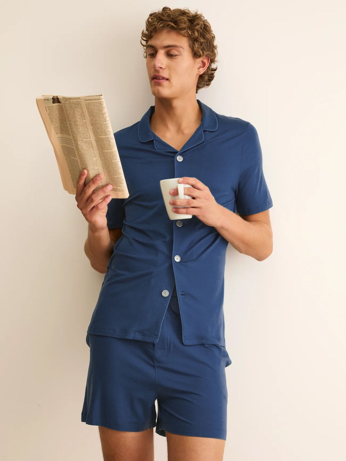 Basel Micro Modal Short Pyjamas Navy Blue