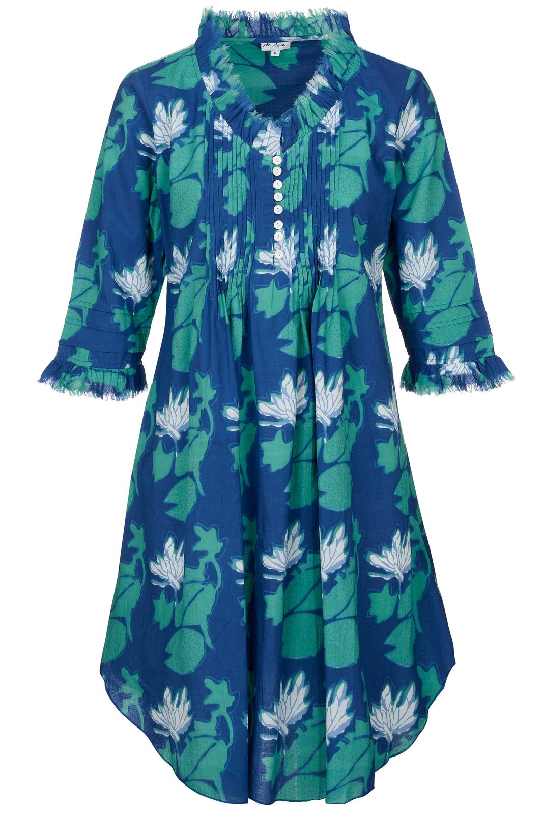Annabel Cotton Tunic In Lily Pad