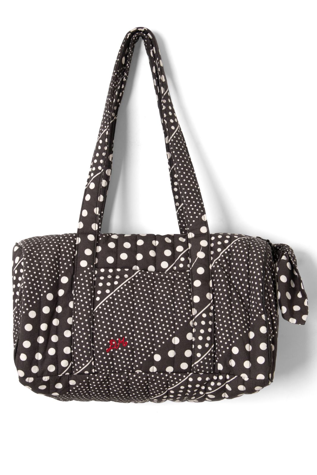 Quilted Weekender Bag - Washed Black Spot Print