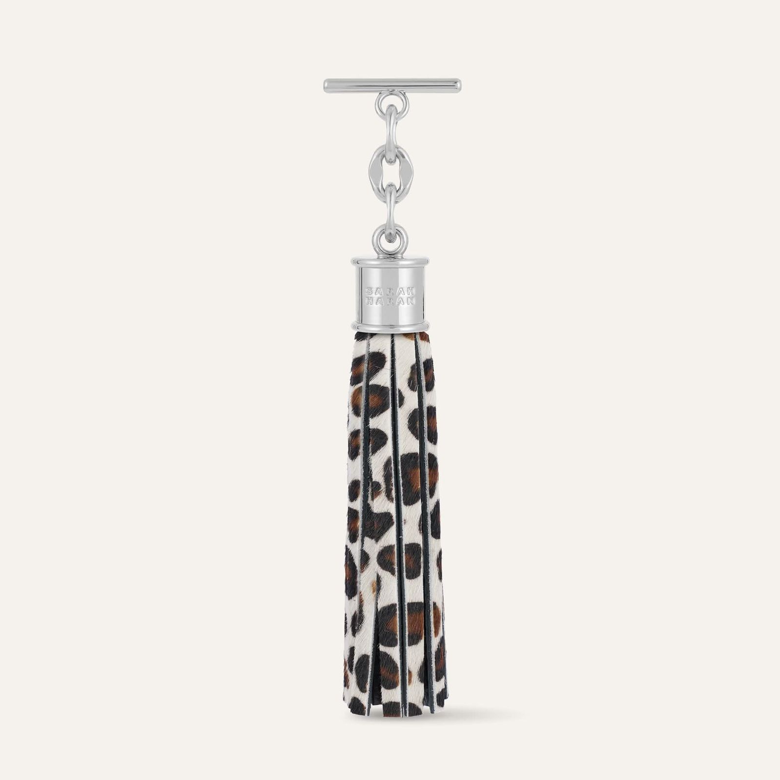 Capsule Tassel Classic | Leopard Cream with Silver hardware