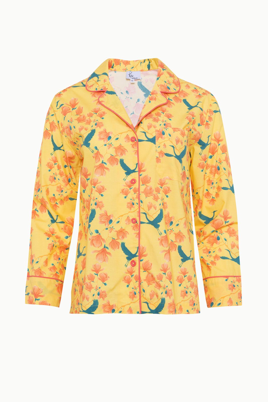 The Nancy Yellow Pyjama Set in Organic Cotton