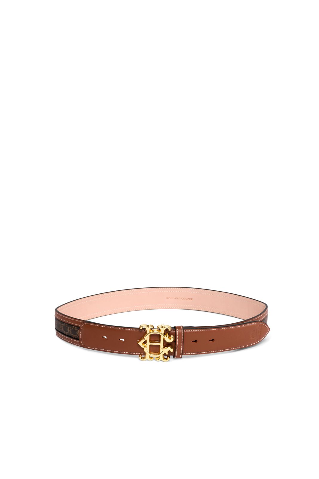Heraldic Window Belt (Tan Monogram)