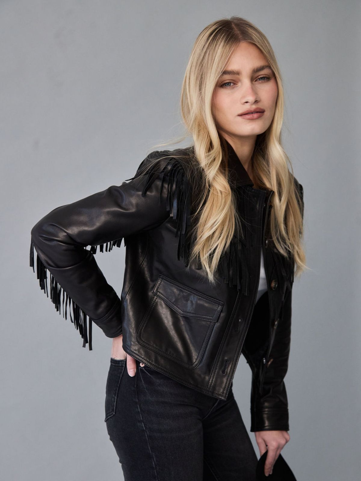 The Delilah Leather Jacket Black