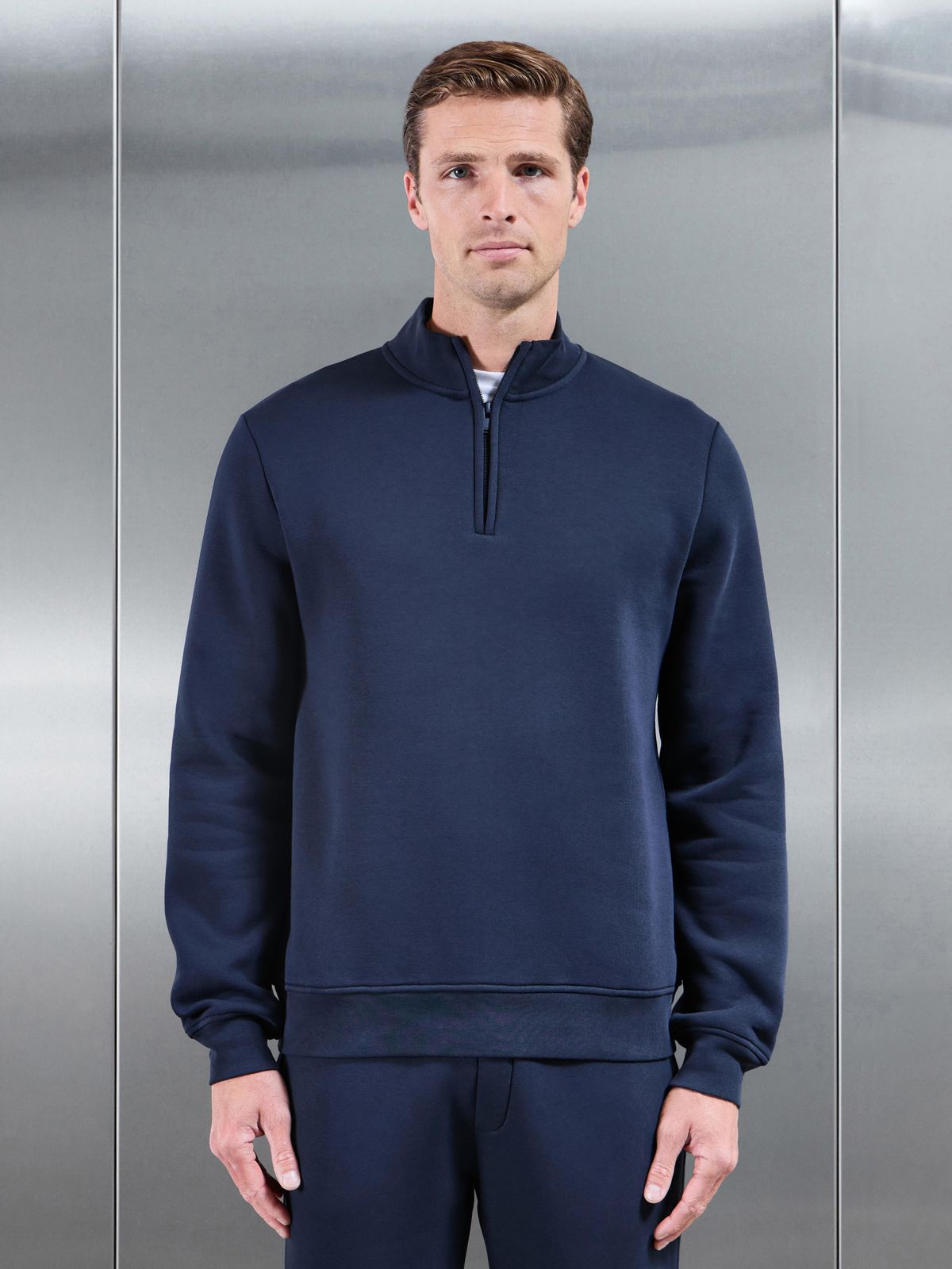 Essential Slim Half Zip in Navy
