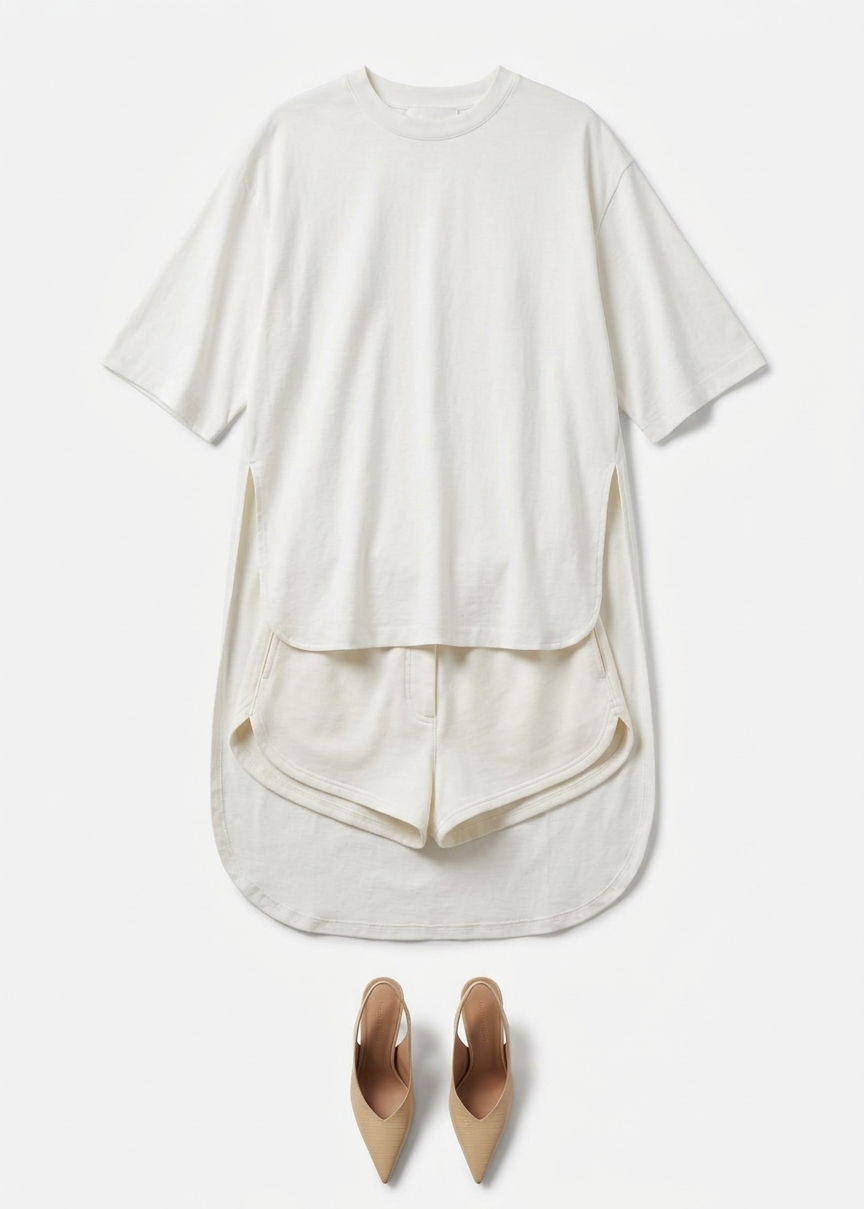 Darkpark Tara Satin Asymmetric Shirt - Off-white