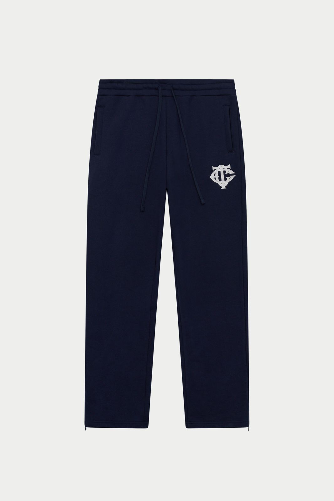 HEAVYWEIGHT MONOGRAM APPLIQUE EMBLEM JOGGERS - NAVY