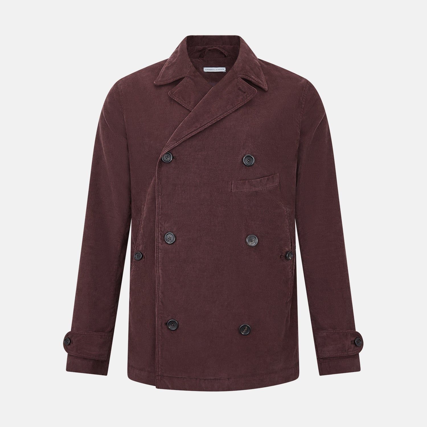 Burgundy Kingston Corduroy Caban Jacket