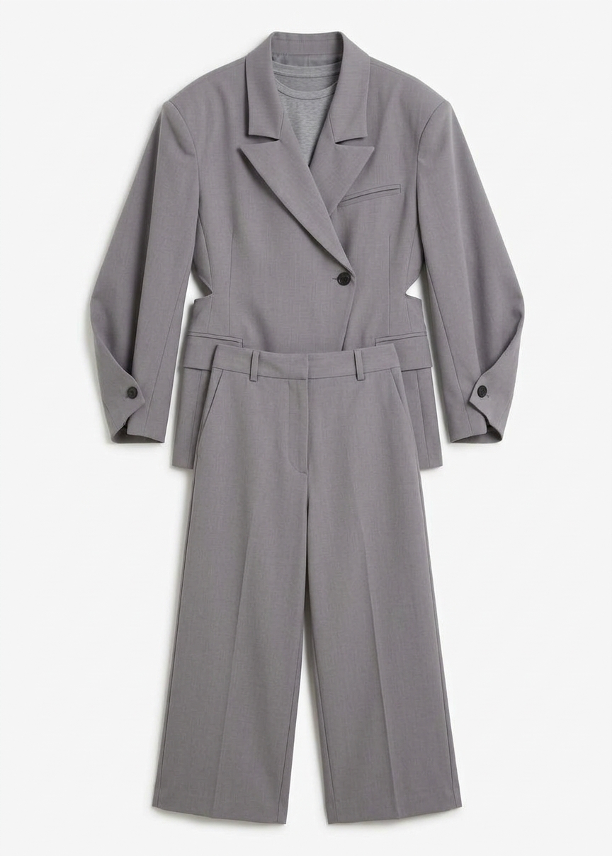 Pia Boxy Blazer - Grey