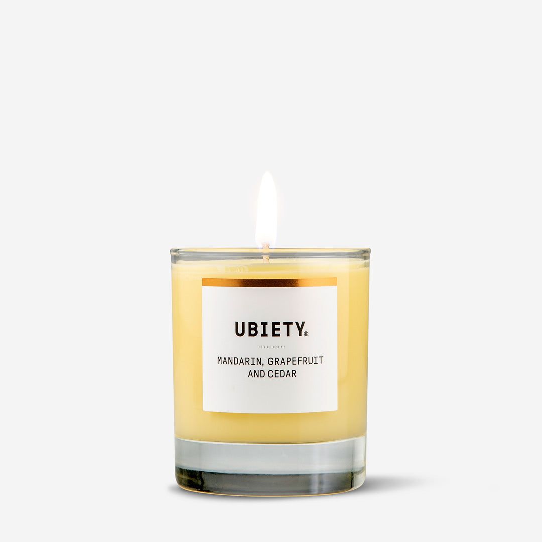 Mandarin, Grapefruit &amp; Cedar | Organic Soy Natural Candle | 140g