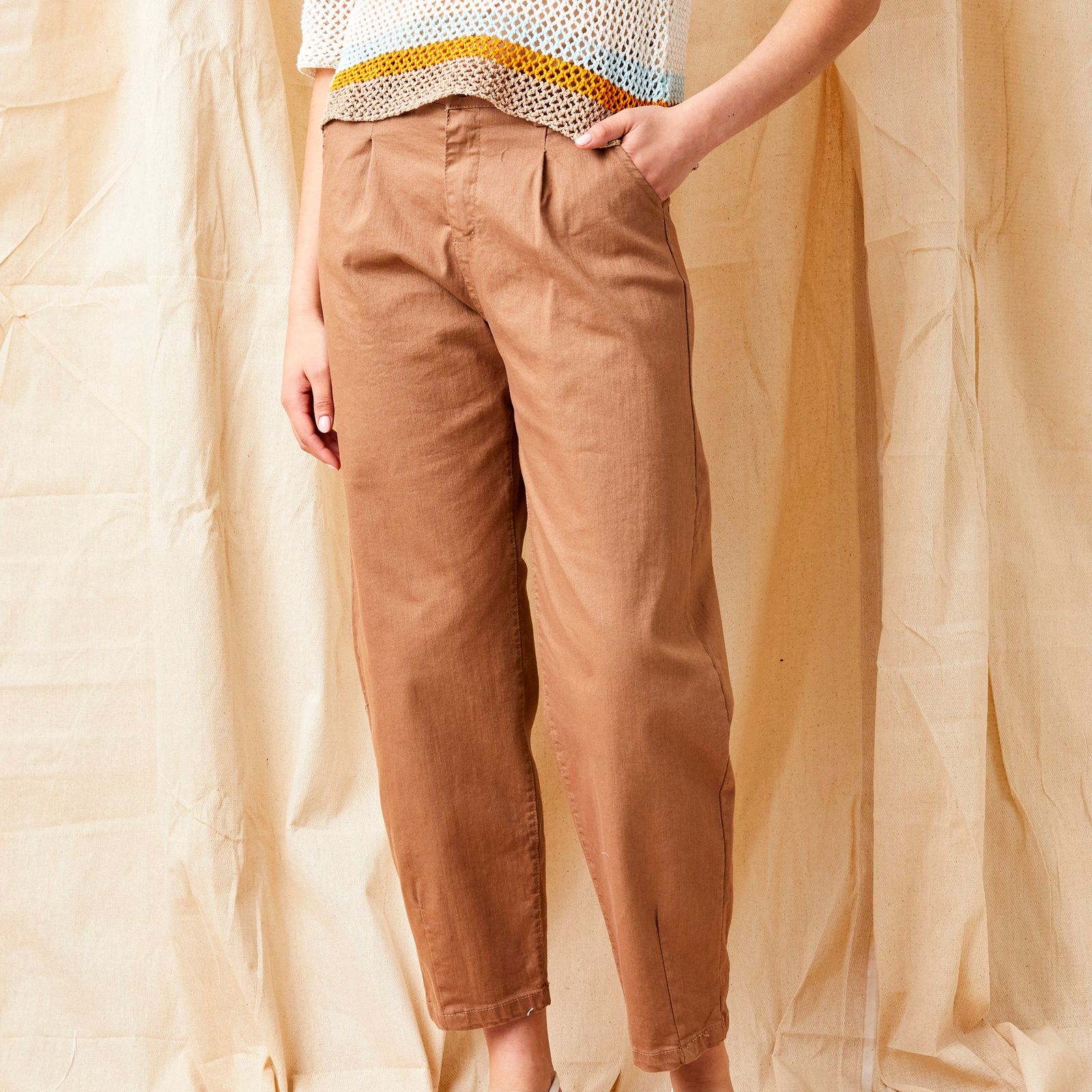 May Stretch Gaberdine Barrel Pants