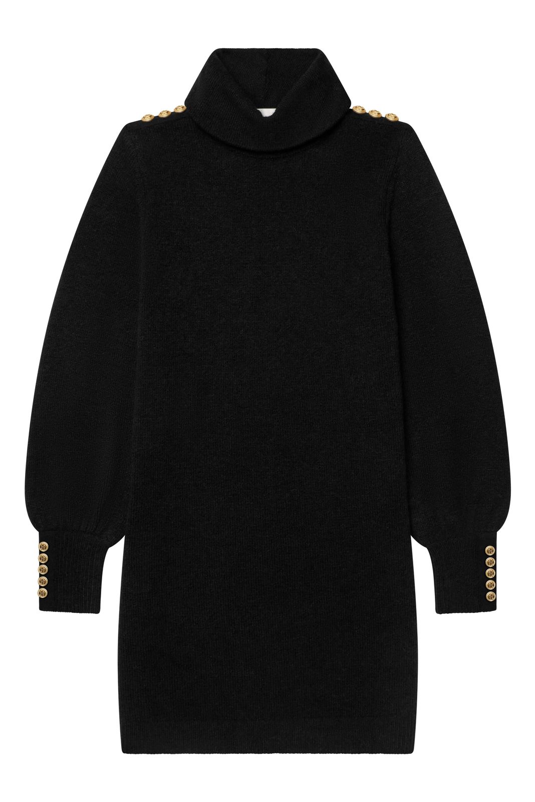 Berkeley Roll Neck Mini Dress (black)