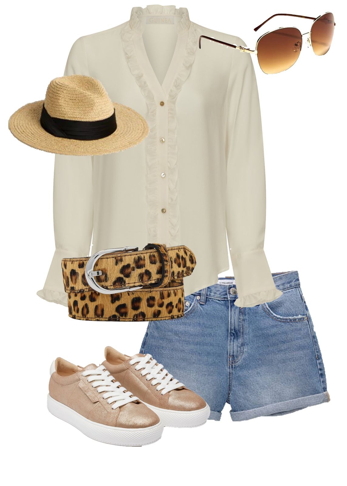 Emily Cream Shirt - Silk With Ruffle Details - 50% Off
