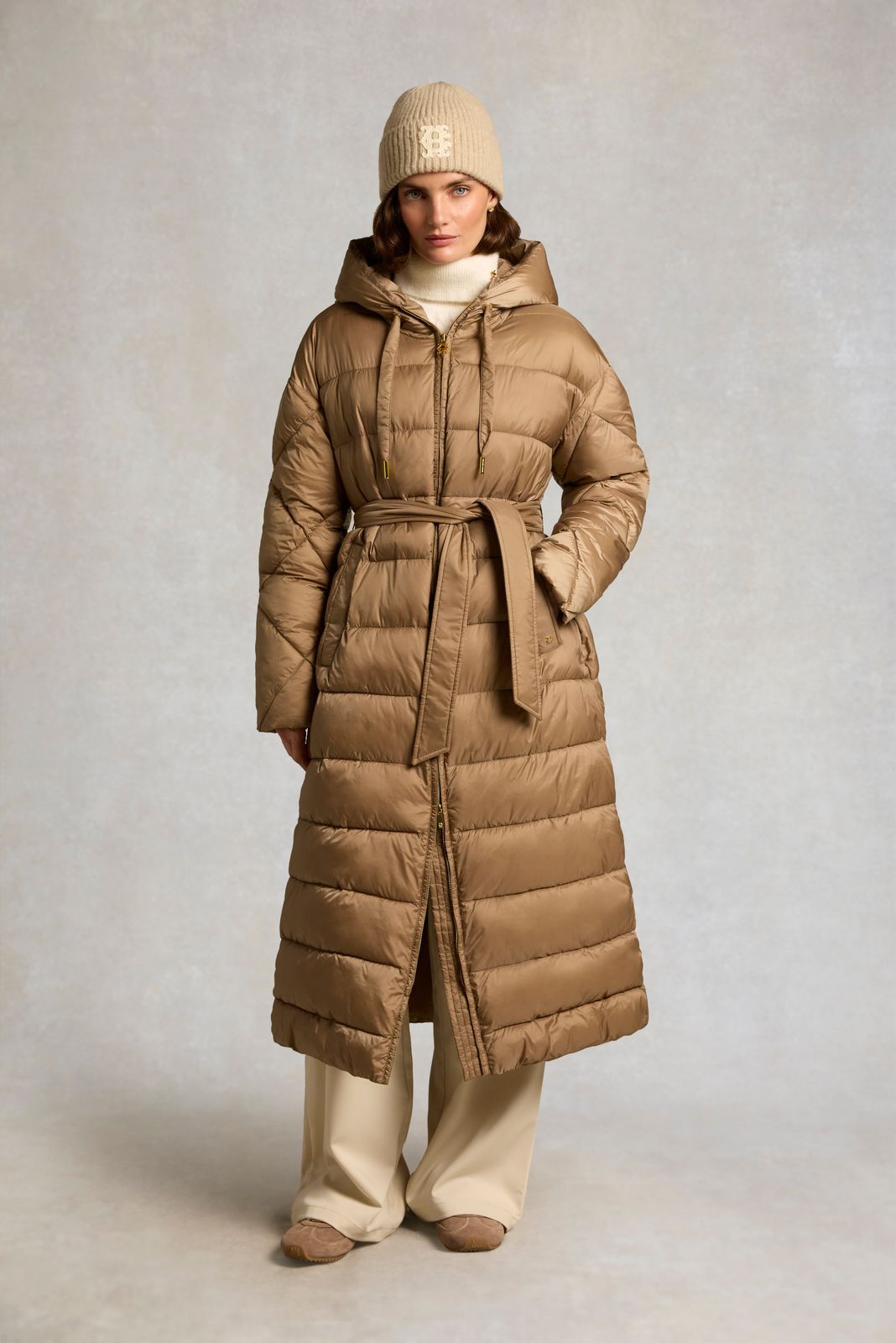 Long Quilted Coat (Whisky)