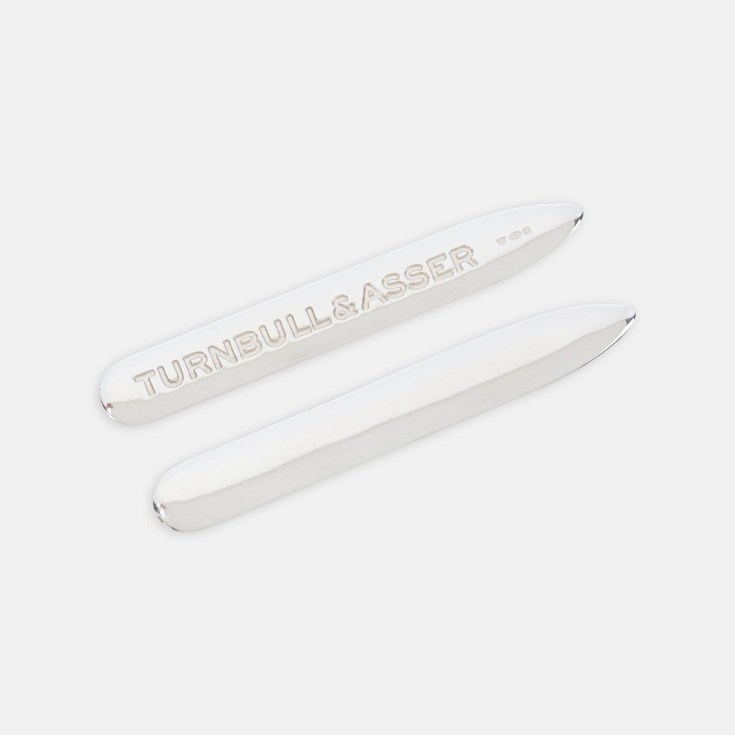 Short Sterling Silver Collar Stays