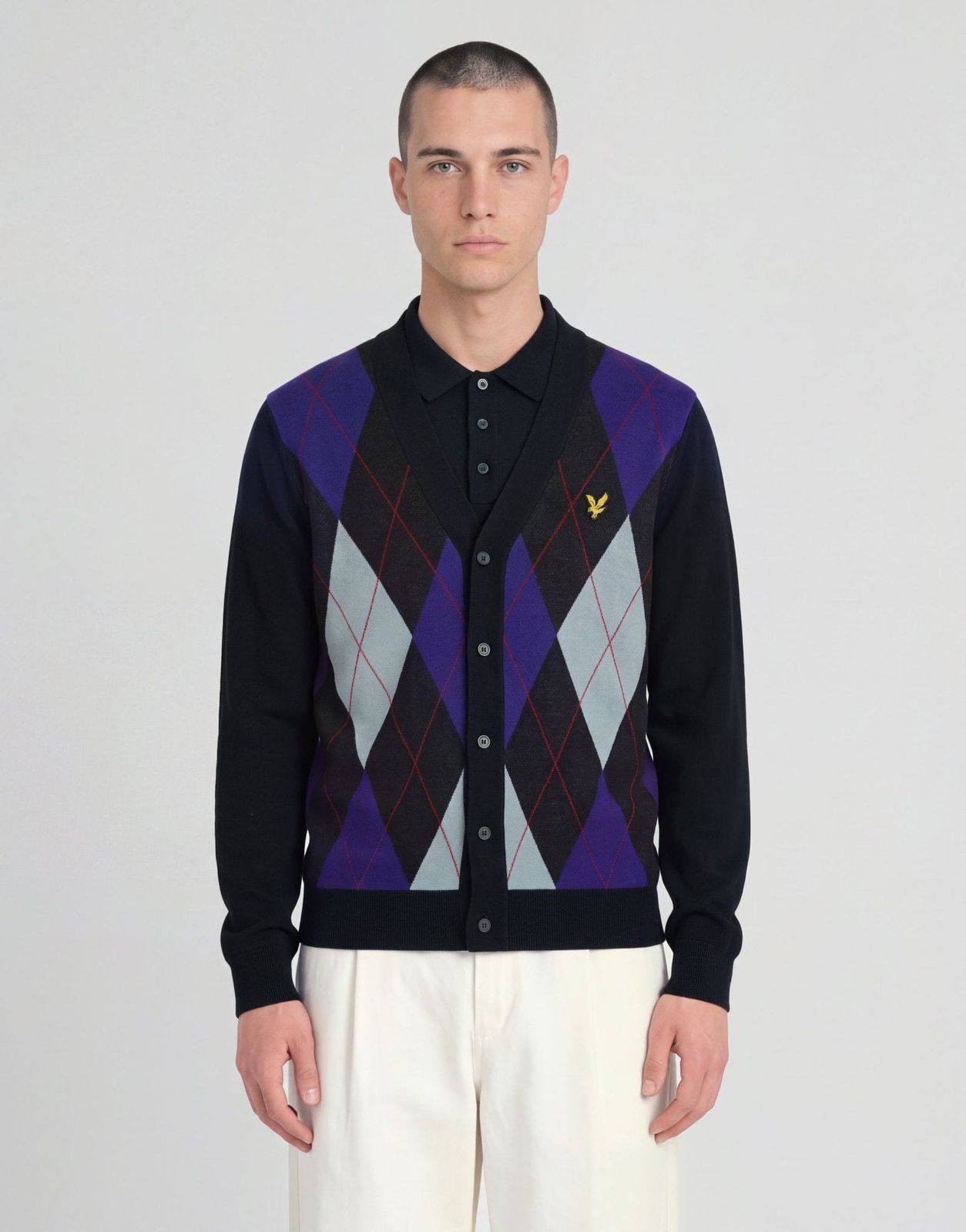 Archive Argyle Knitted Cardigan