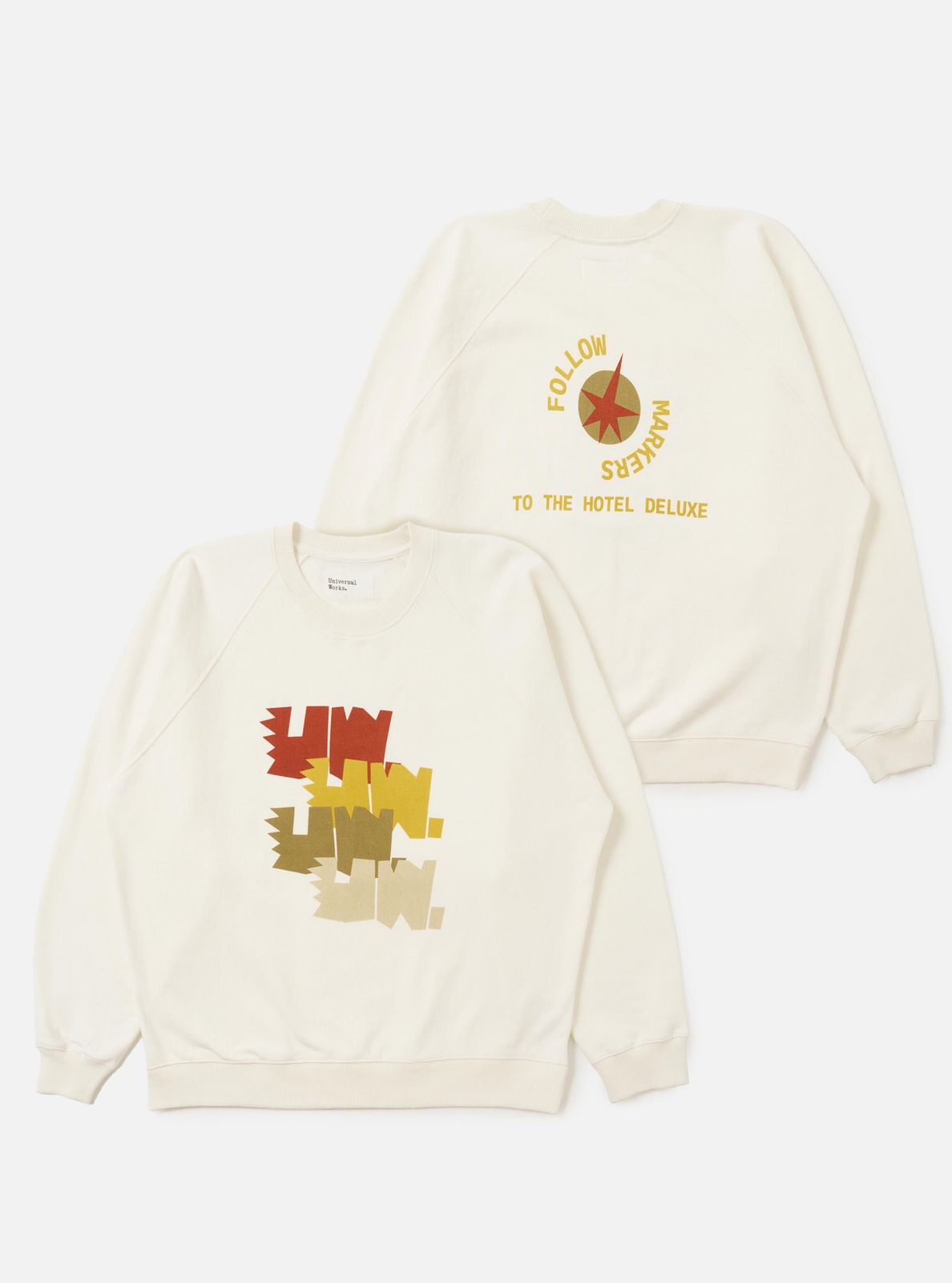 Ecru Brush Back Sweat FM Raglan Sweatshirt