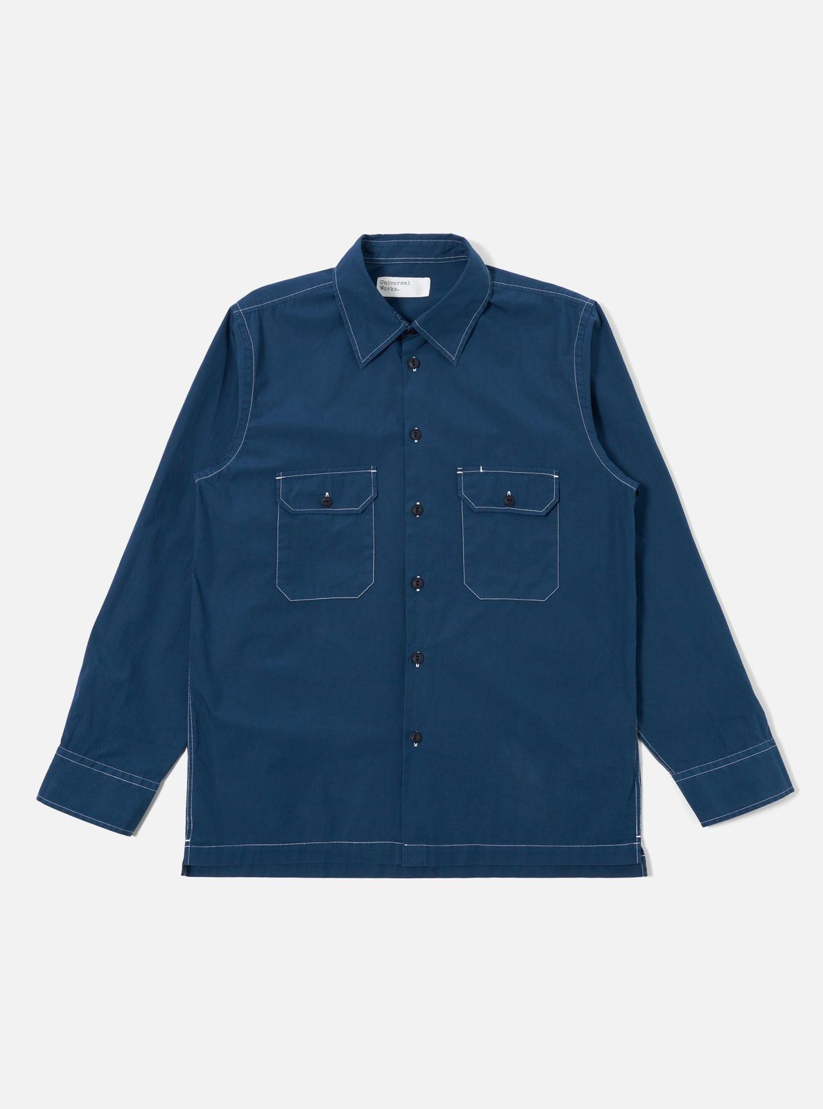 Navy Organic Fine Poplin CPO Shirt