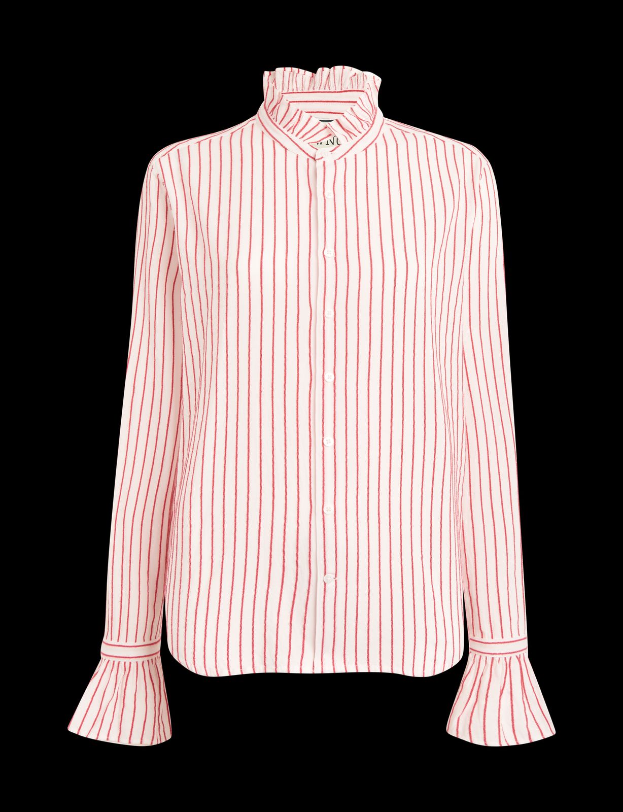 Kew Blouse: Cotton, Red Stripe