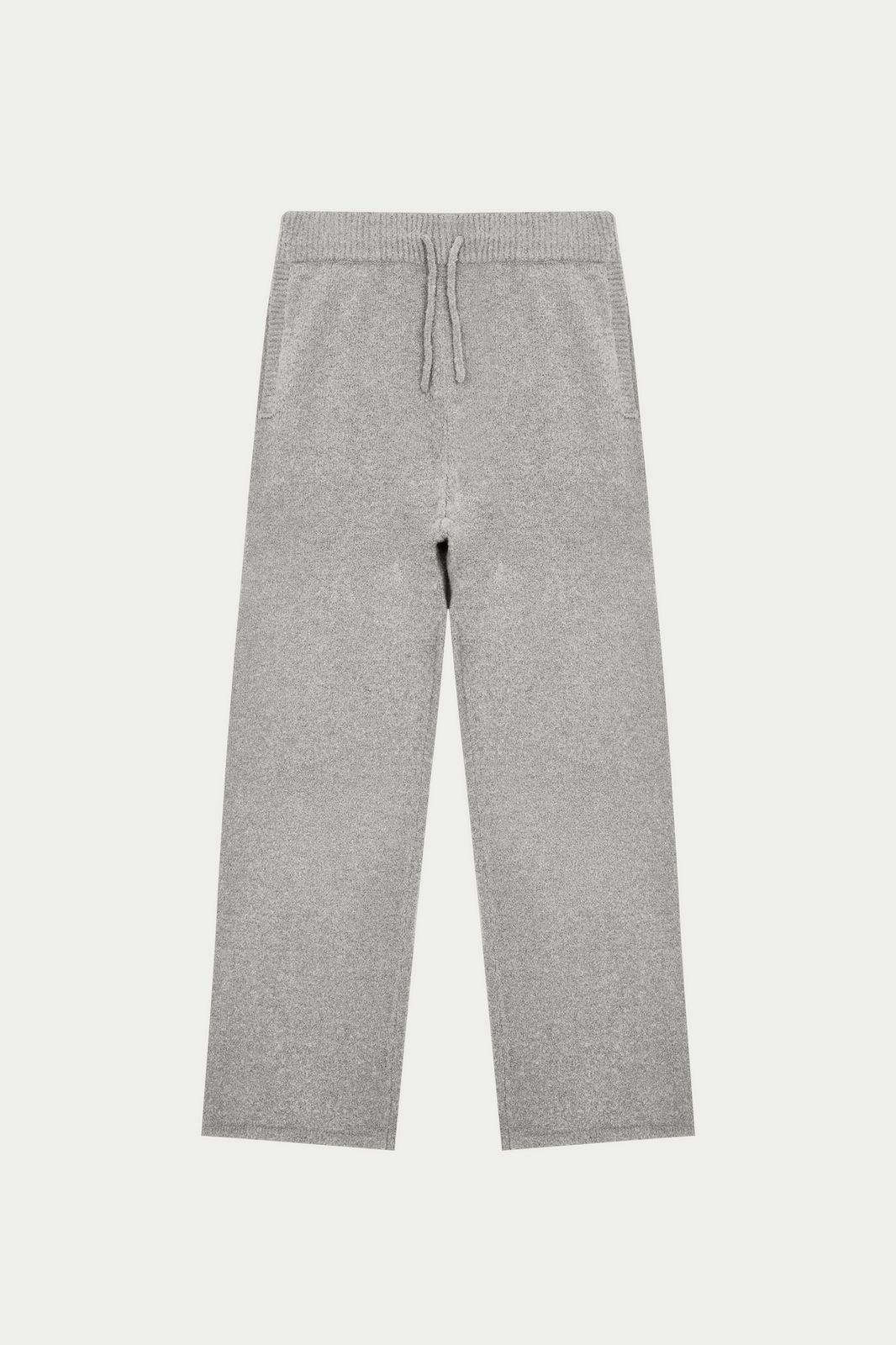 BOUCLE KNIT PANTS - GREY MARL