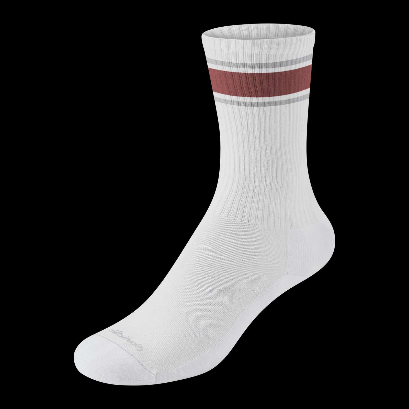 Anytime Crew Sock - Blizzard, Spice (Light Grey Sole)