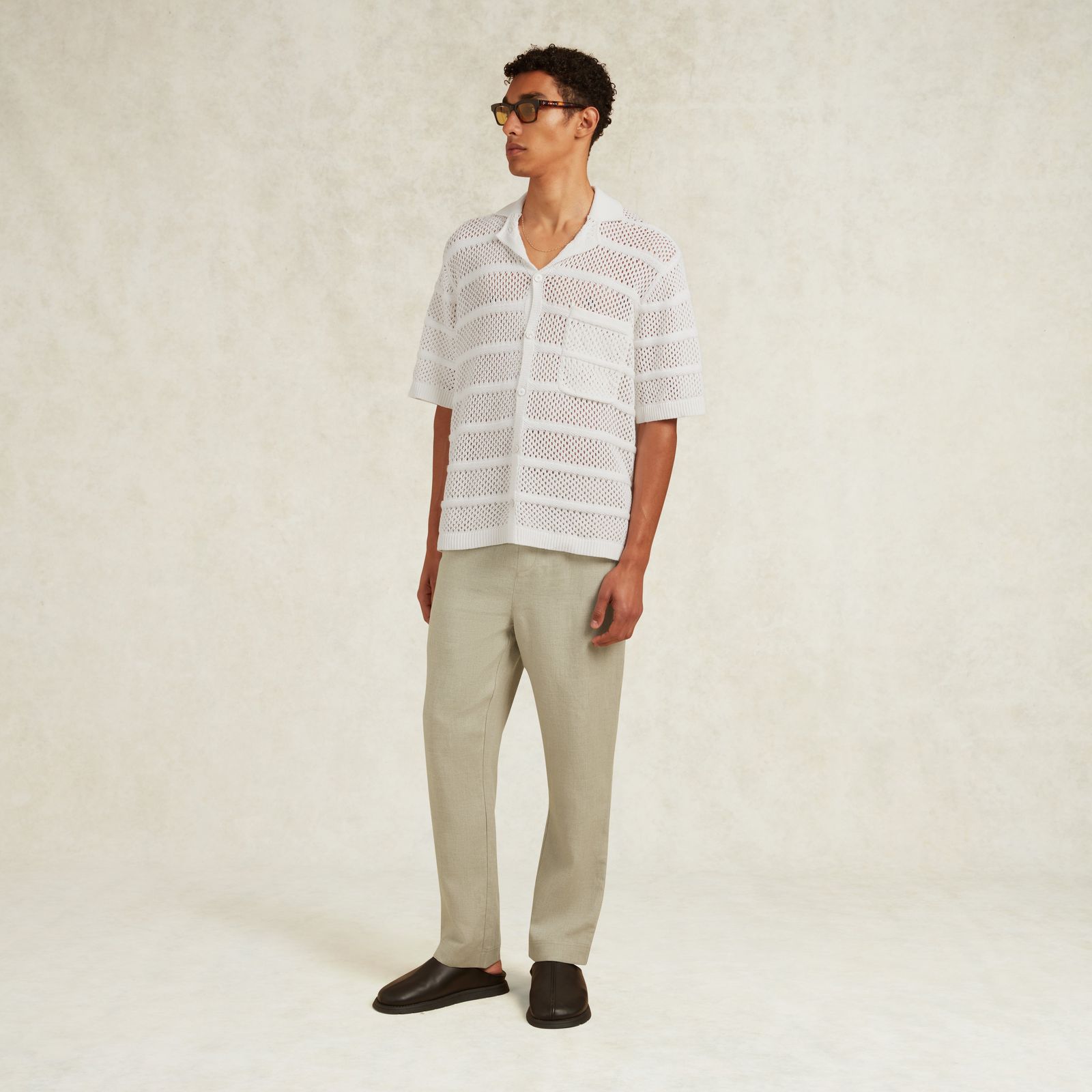 DESIDERIO COTTON KNIT SHIRT - IVORY