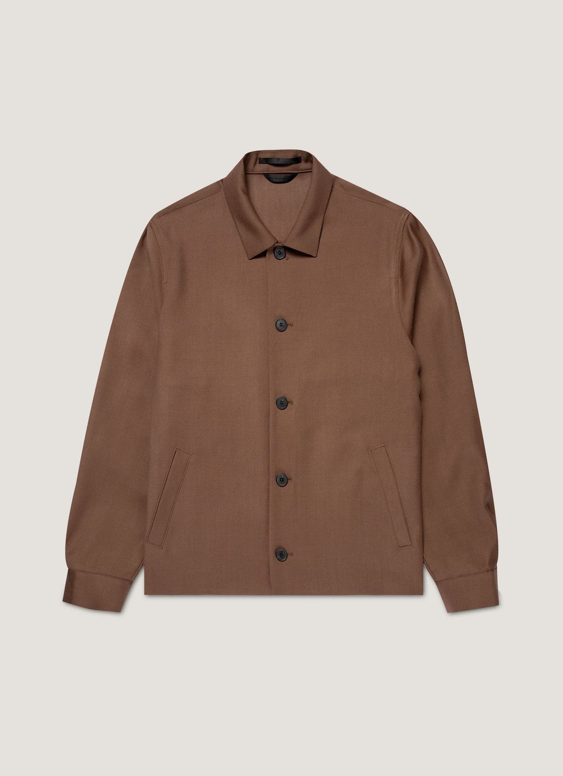 Men's Wool Twill Jacket in Light Brown