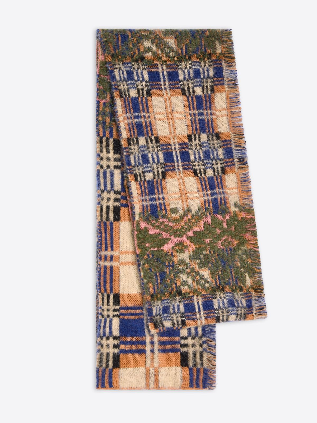 Patchwork wool scarf