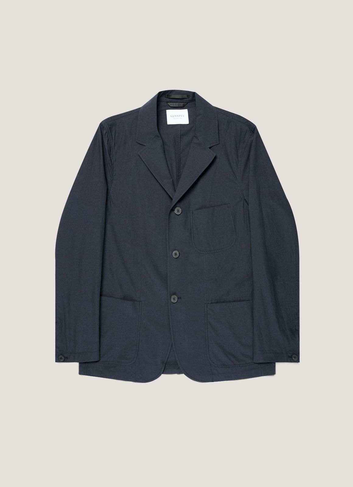 Men's Lightweight Cotton Poplin Blazer in Navy