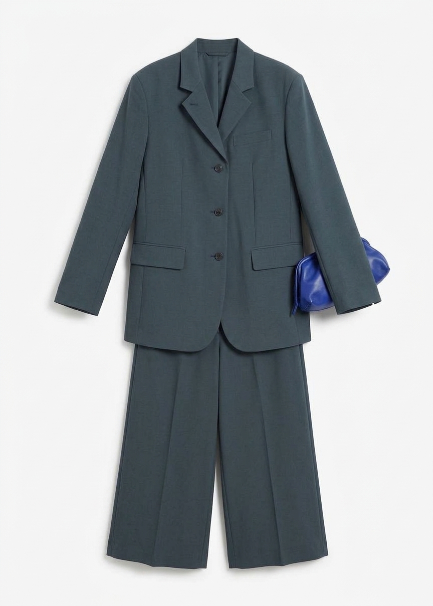 Lioni Oversized Padded Blazer - Deep Teal