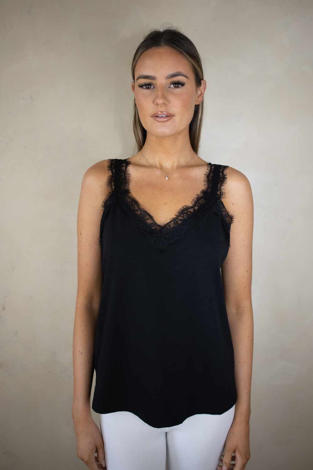 Celeste Cotton Lace Camisole